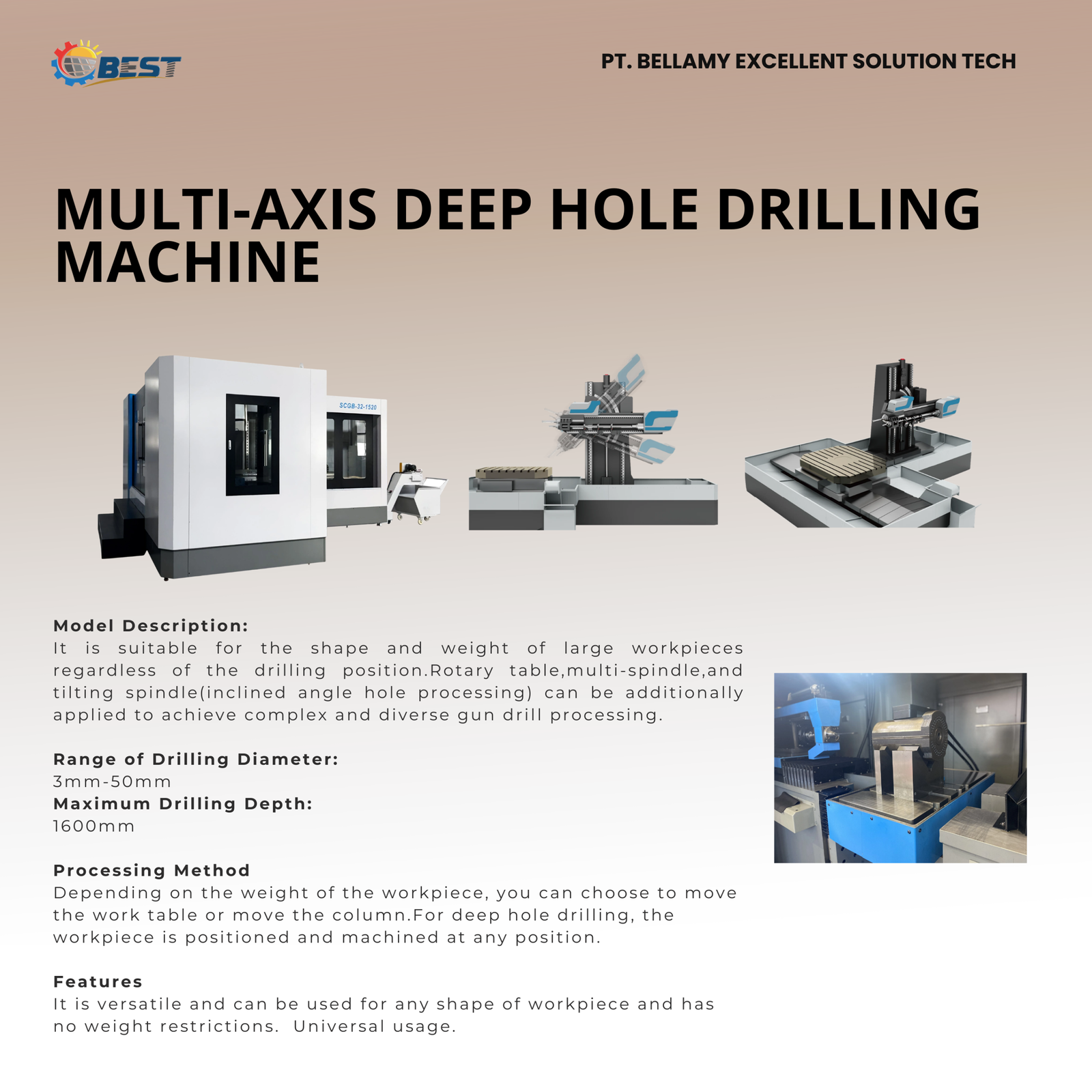 multi axis deep hole drilling machine multi axis deep hole drilling machine