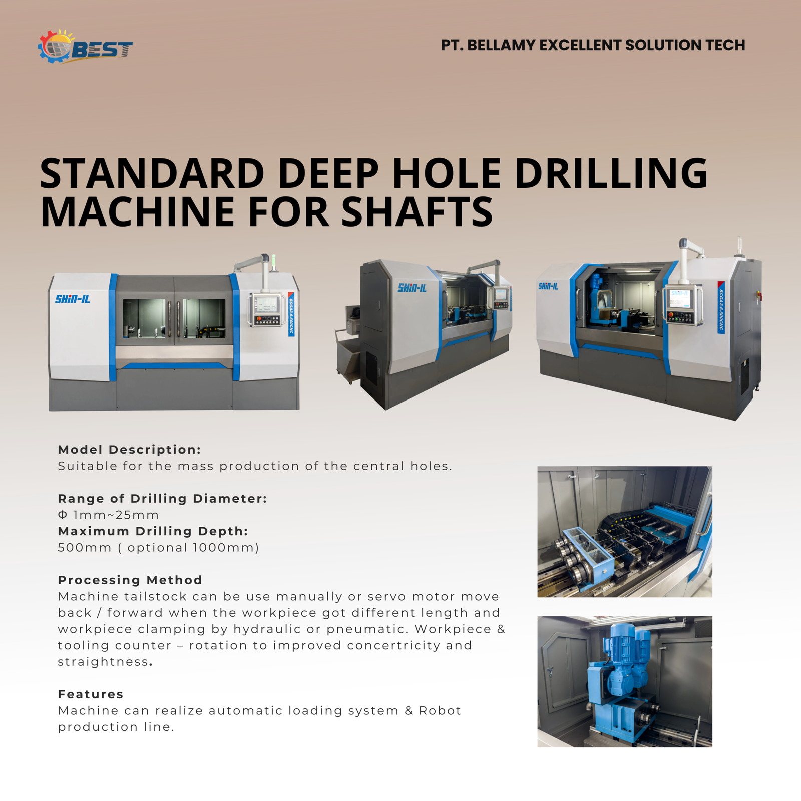 standard deep hole drilling machine for shafts standard deep hole drilling machine for shafts