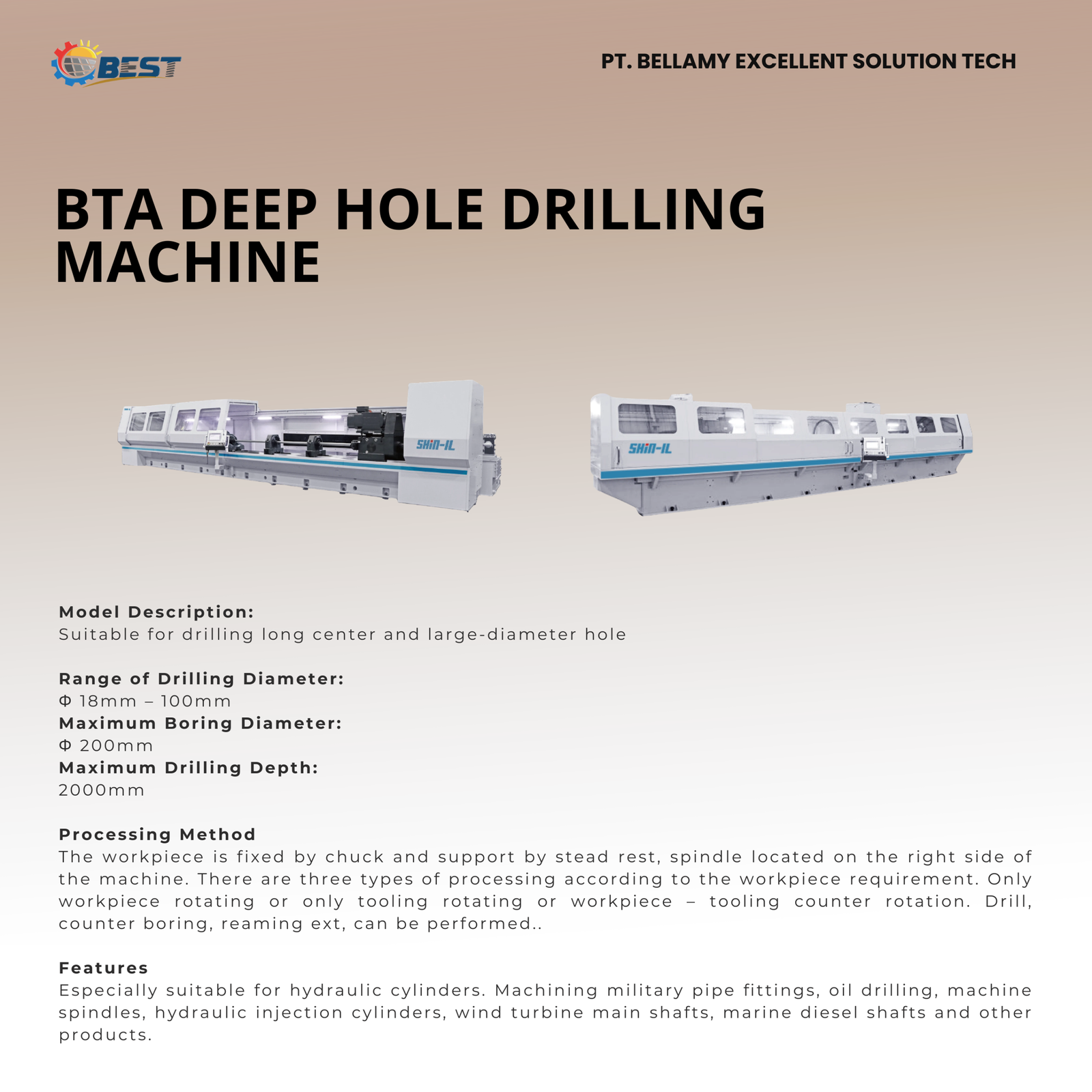 bta deep hole drilling machine bta deep hole drilling machine